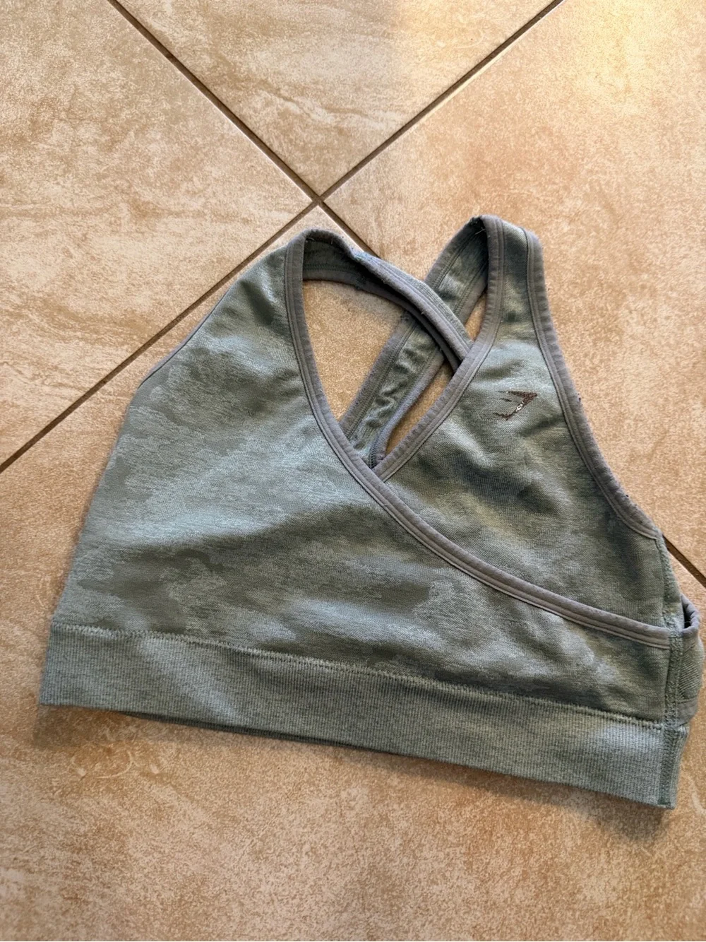 Gymshark Seamless Cross-Back Sports Bra in Sage